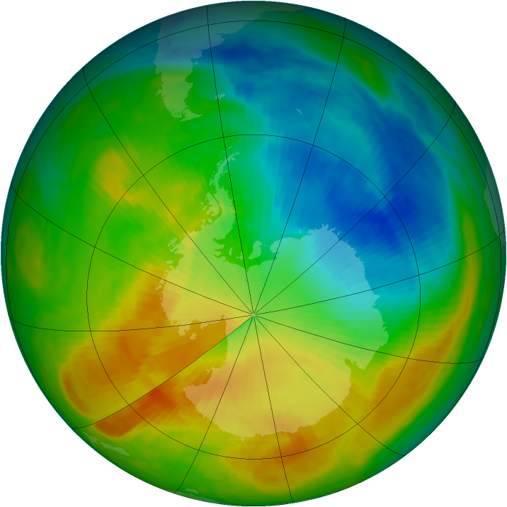 Antarctic ozone map for 14 November 1986